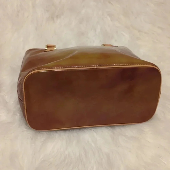 Authentic Louis Vuitton Vernis Houston Shoulder Bag Brown M91005 LV 8307J - Picture 4 of 11